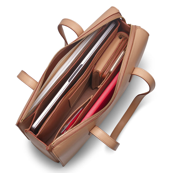 CREAGH Workbag Nude Smooth Leather Laptop Bag