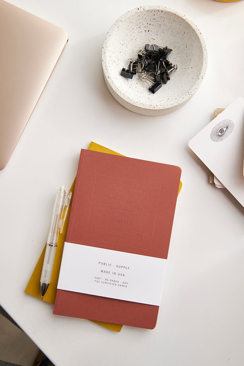 Embossed Soft Cover Notebook Brick